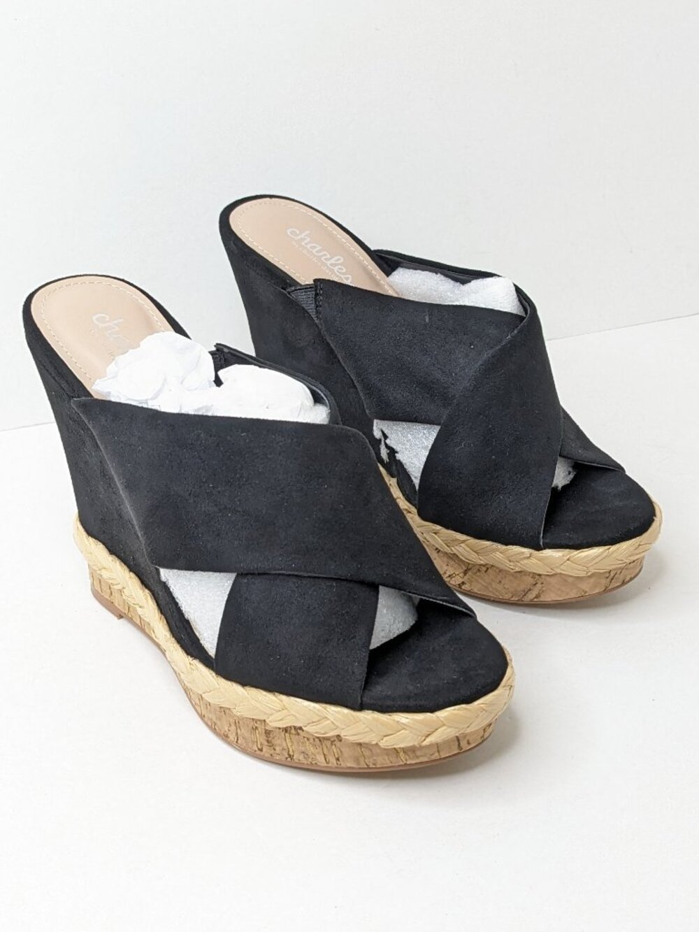 Charles by Charles David Alternative Wedge Sandals Black Women's 8